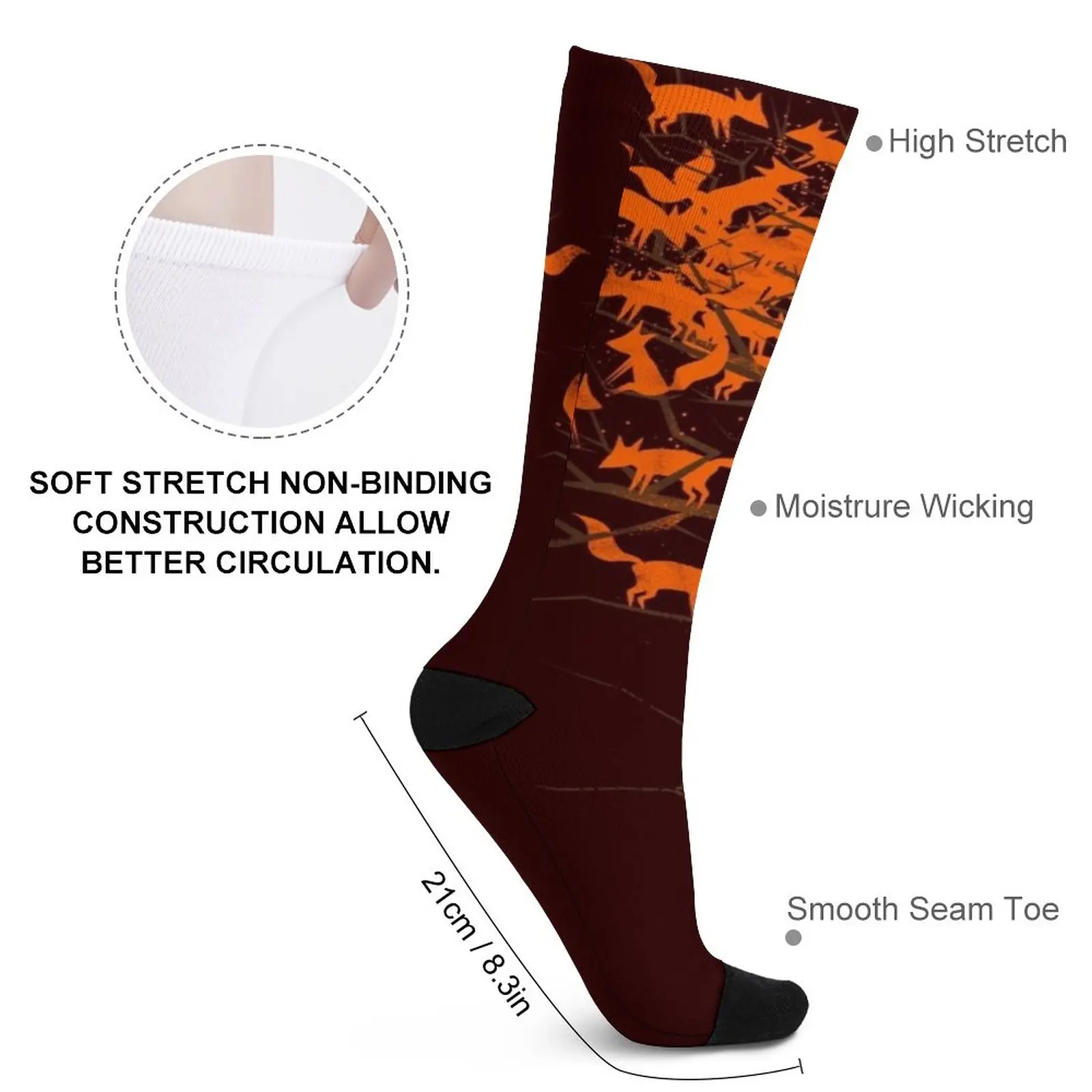 Blazing Fox Tree Socks Sports socks non-slip soccer socks