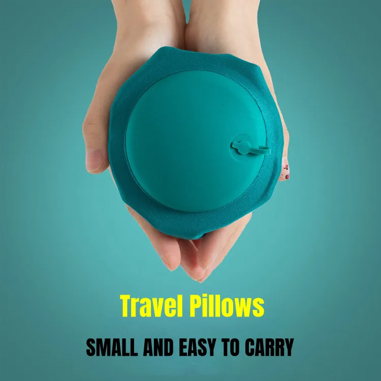 Idocolors Almohada De Viaje Inflable 2 Piezas Almohadas De Camping Hinchables Cojín De Aire Para Acampada, Senderismo, Auto, Avión, Gris 42x29 Cm