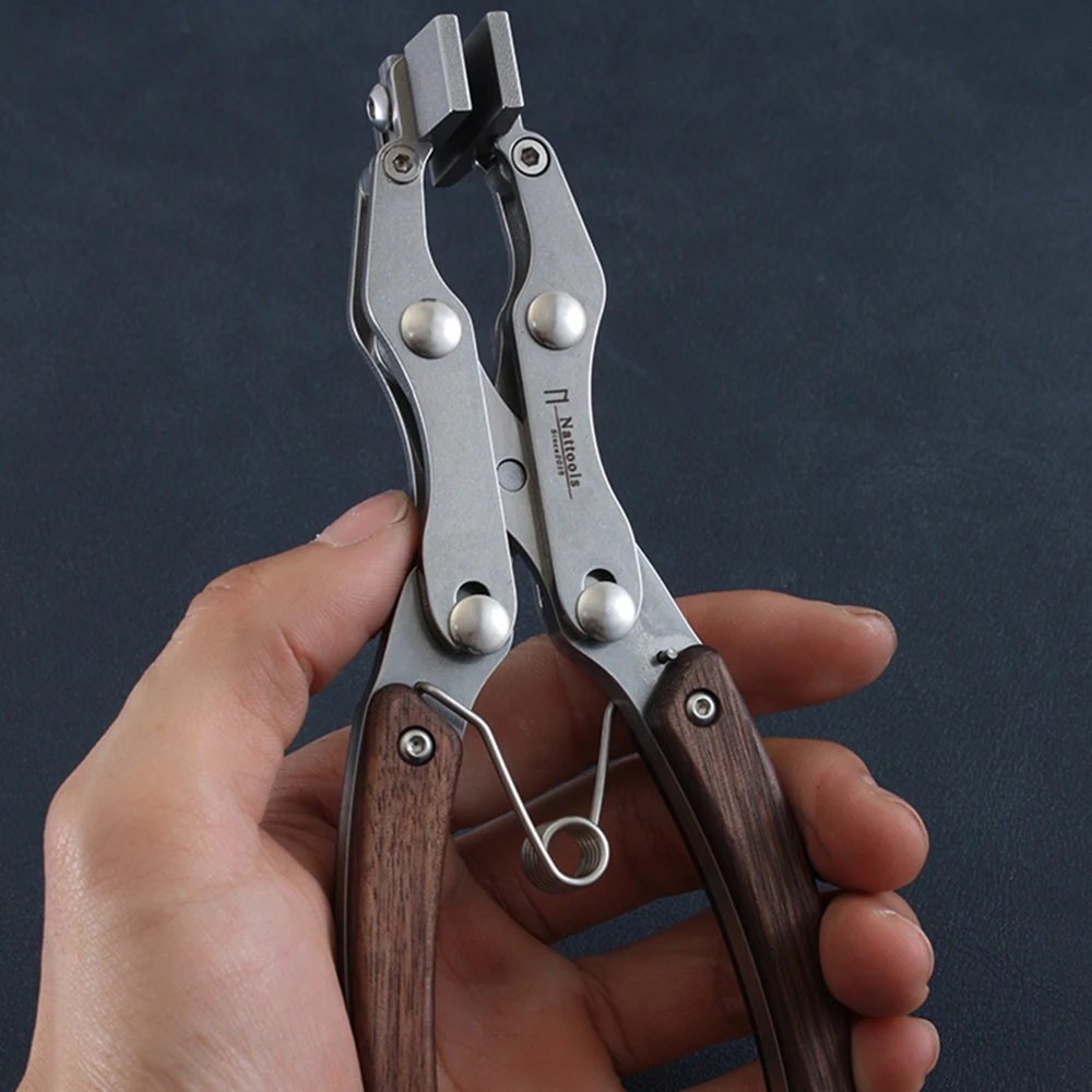 Nattools Professional Leather Flat Pliers Stainless Steel Parallel Pliers Handmade DIY Craftsman LeatherCraft Tools Leather Tool