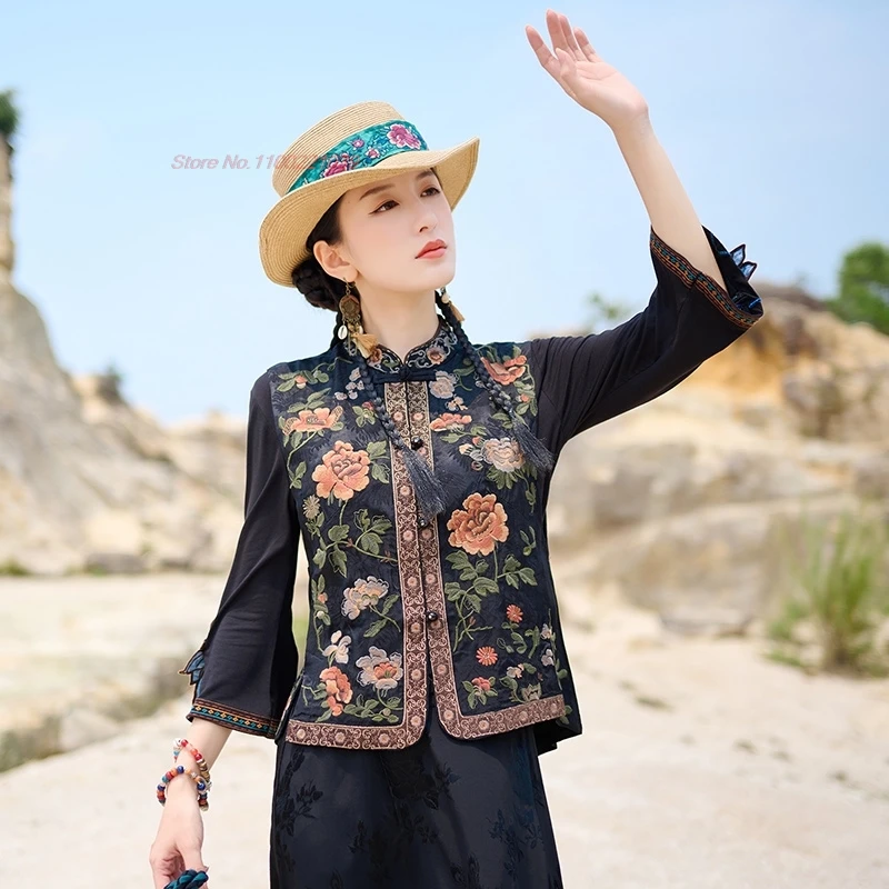 satin oriental top