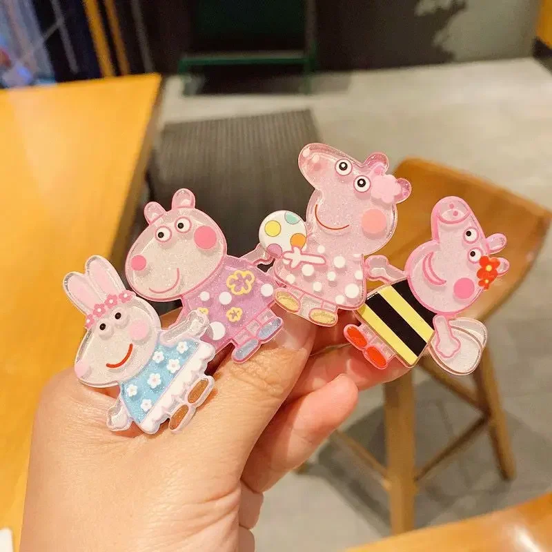 Peppa Pig Hair Card Activity Doll Toys Pink Headwear Decoration Ragazzi E Ragazze Regali Casuali Di Capodanno