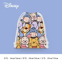 Anime Winnie the Pooh Backpack Cartoon Pooh Eeyore Tigger Student Nonwoven Drawstring Bag Kid Shower Supplies Storage Bag Gift 4