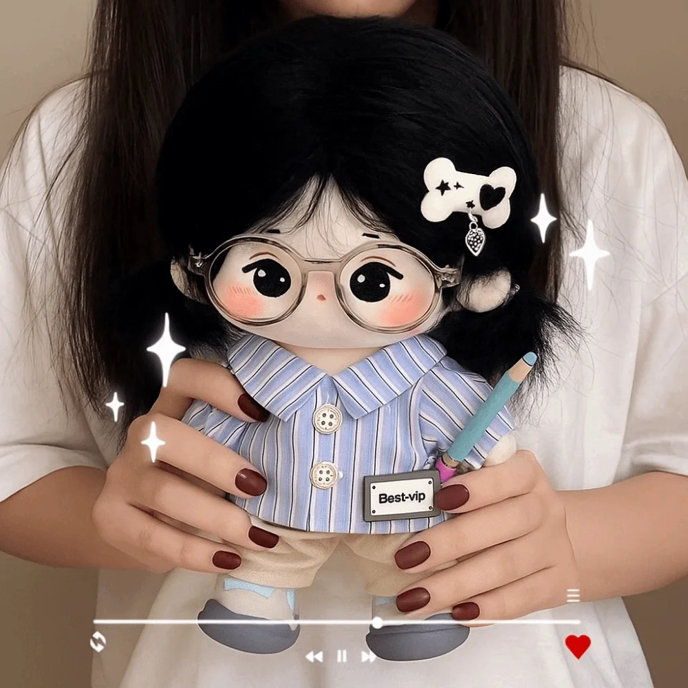 Lovely Design Cotton Clothes Washable Retro Style Clothes Cute Soft Texture French Retro Style Clothes 20cm Size