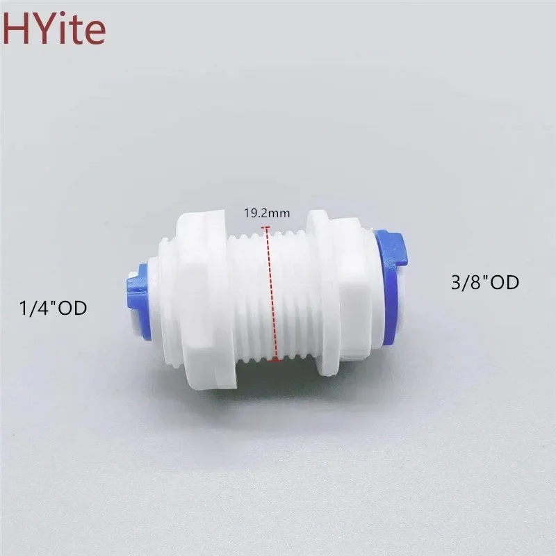 Pipe Fitting Water Pipe Fitting Hose Pipe Fitting Reverse Osmosis System Straight Bulkhead 1/4" 3/8" OD Hose Connection