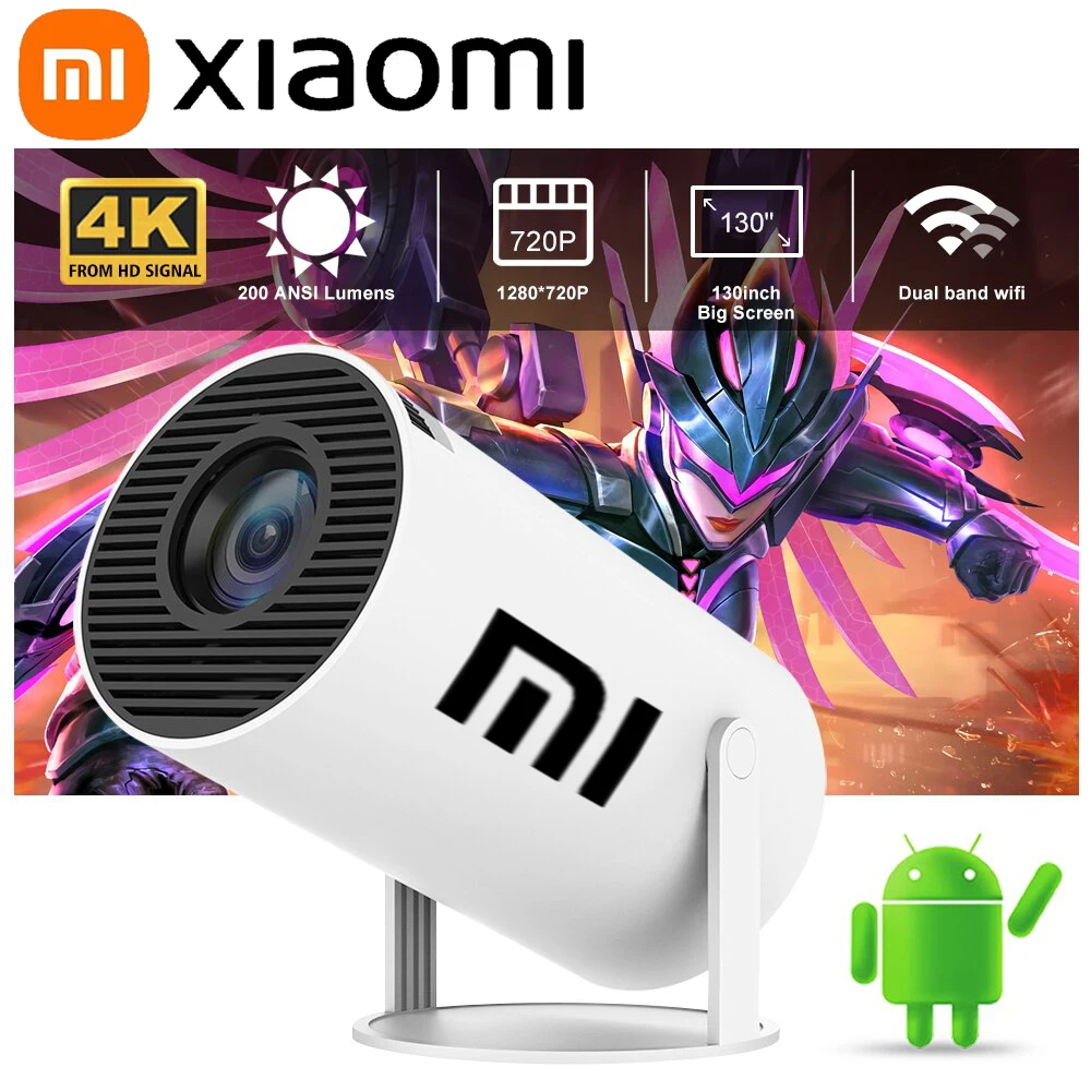 Xiaomi Mini Projector 4K Android 11 WIFI6 BT5.0 1080P 1280*720P Home Theater TV Screen Projecteur Outdoor Portable Beam Projetor