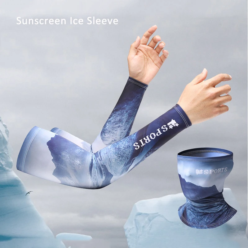 Unisex Cooling Quick Dry Arm Sleeves Hand Protector Cover Sports Running UV Sun Protection Outdoor Men Fishing Cycling Sleeve 4