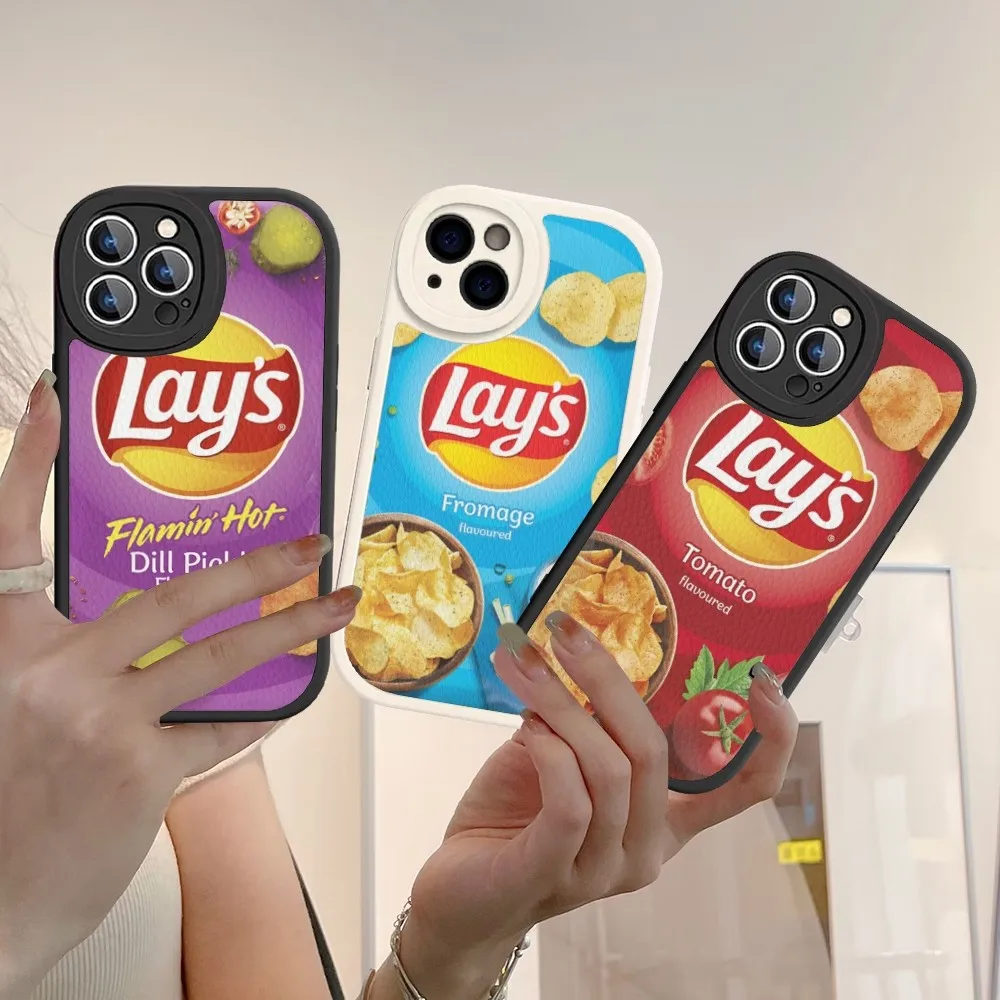 Snack Food Potato L-Lay'S Custodia In Pelle Dura Per Iphone 14 13 12 Mini 11 14 Pro Max Xs X Xr 7 8 Plus Fundas
