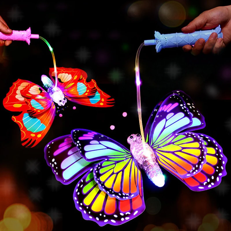 

Electric Butterfly Portable Lantern Kid's Toy LED Glowing Flashing Colorful Butterfly