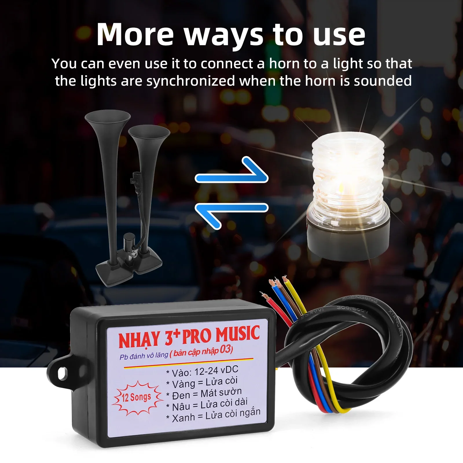 Controller Clacson Auto/Moto 25 Toni | Impermeabile IP66, DC12-24V, Con Effetti Sonori Musicali - Foto 11