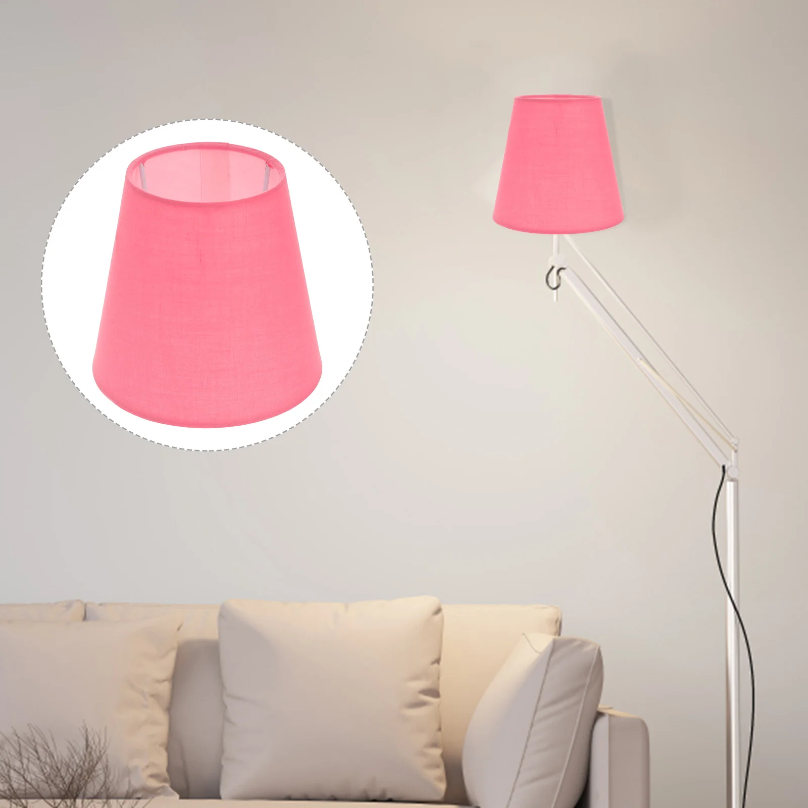 

Fabric Lamp Shade Replacement Cone Barrel Lampshade E14 Clip Bulb Barrel Light Cover Tabletop Light Shade Light Bulb Cover