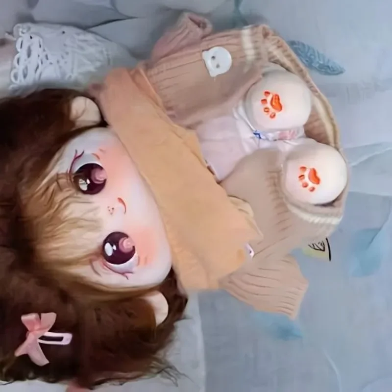 

Хлопковая кукла 20 см, плюшевая игрушка, обнаженный ребенок с жареными волосами