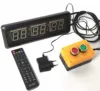 LED Countdown Timer Stopwatch With Big Button and Wireless Remote Obstacle Course Races Wipeout Timer 1.5inch 29cm 6