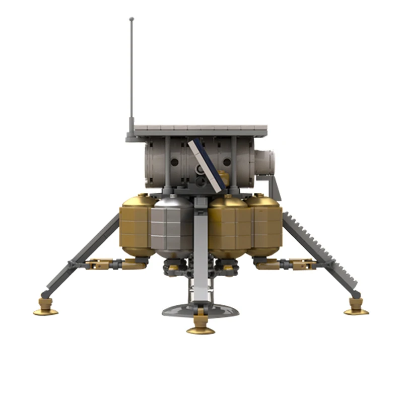 Moc Space Shuttle Launch Center Lunar Lander Outpost Habitat Model Building Blocks Rocket Construction Bricks Construction Toys