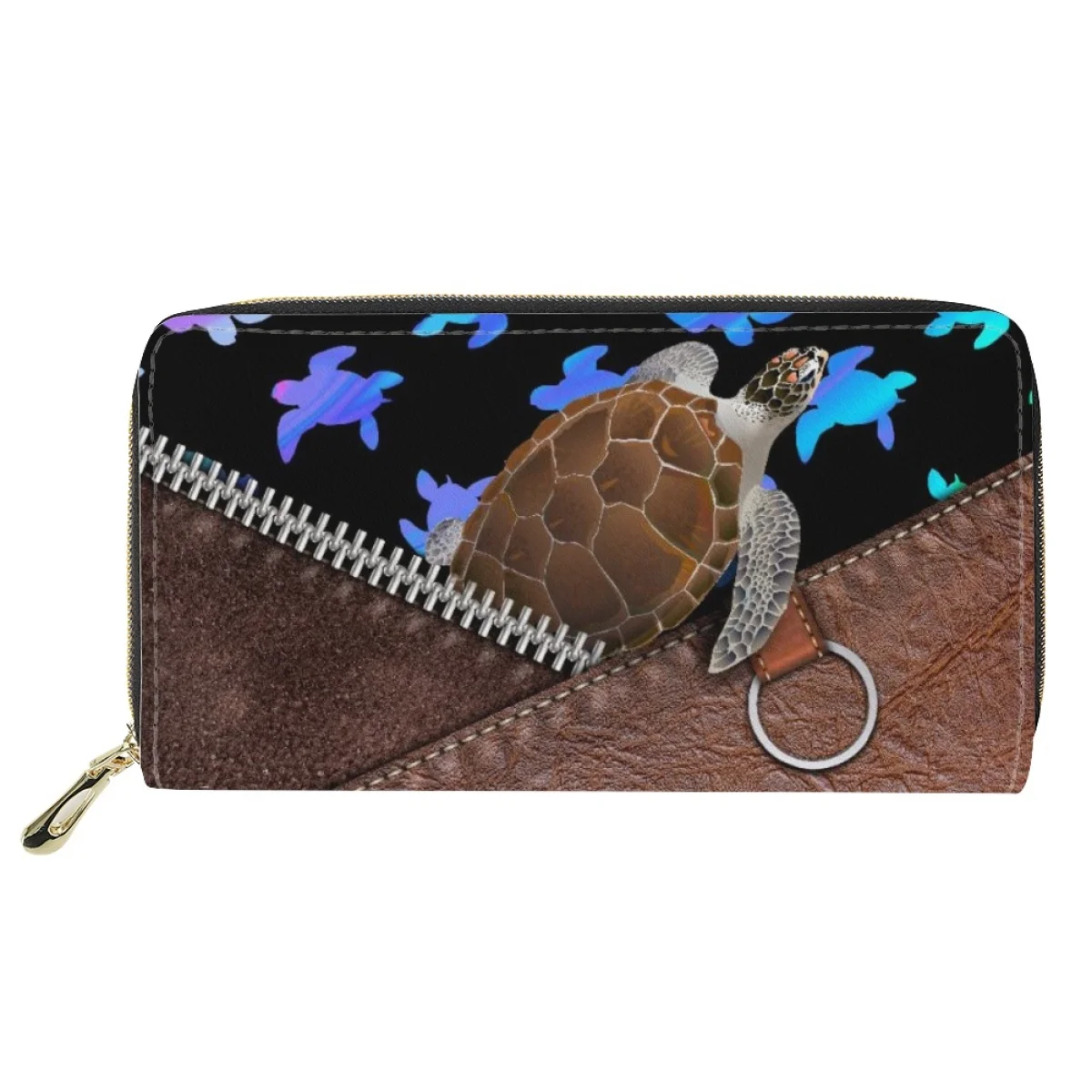 

Кошельки на молнии с принтом черепахи для подростков, Высококачественный портативный кошелек для монет и денег, Модный стильный кошелек для хранения денег, подарки