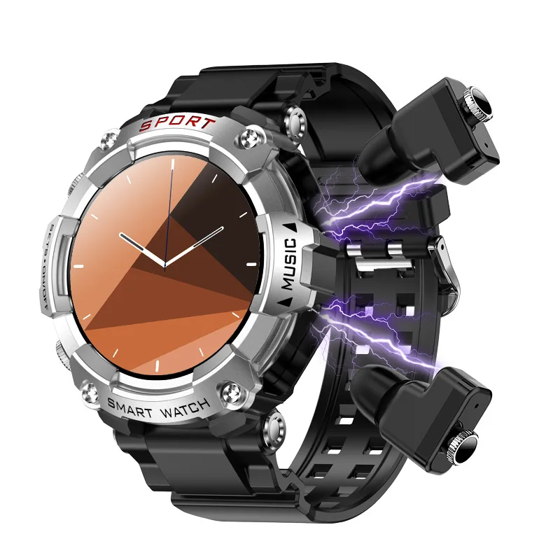 New T96 smartwatch TWS earphone three in one local music MP3 outdoor sports men's watch