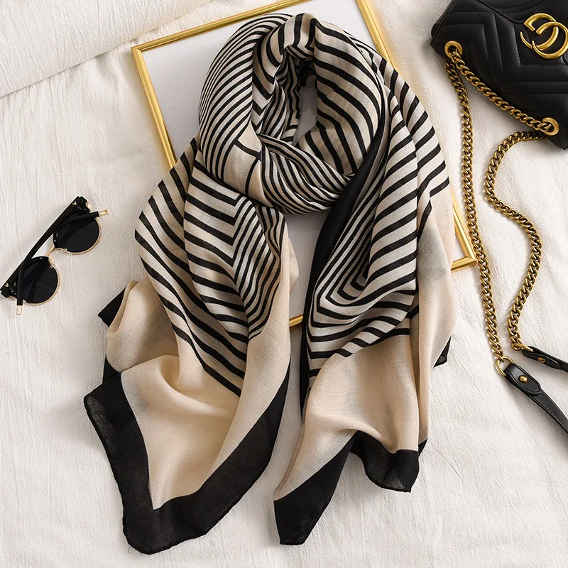 Pashmina Sciarpa Copri Spalle Nero – Unica, Morbida In Viscosa, Accessorio Donna