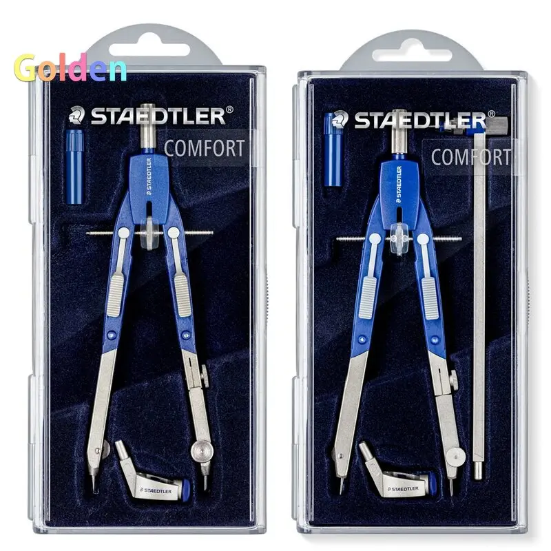 STAEDTLER 552 퀵액션 컴퍼스 - 학생과 엔지니어를 위한 내구성이 뛰어나고 휴대 가능한 드로잉 도구, 펜 홀더 정밀 드로잉
