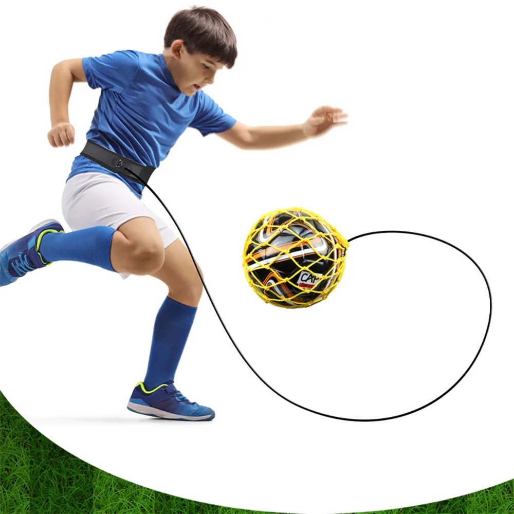 

Football Kick Throw Trainer Adjustable Waist Belt Soccer Return Trainer Net for Kids Adults Soccer Ball Net Kicker Solo Soccer K