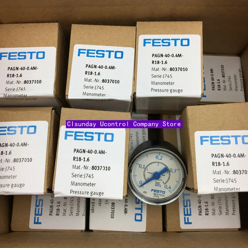

Новый оригинальный манометр FESTO 2 шт. PAGN-50-1.6M-G14 8001506