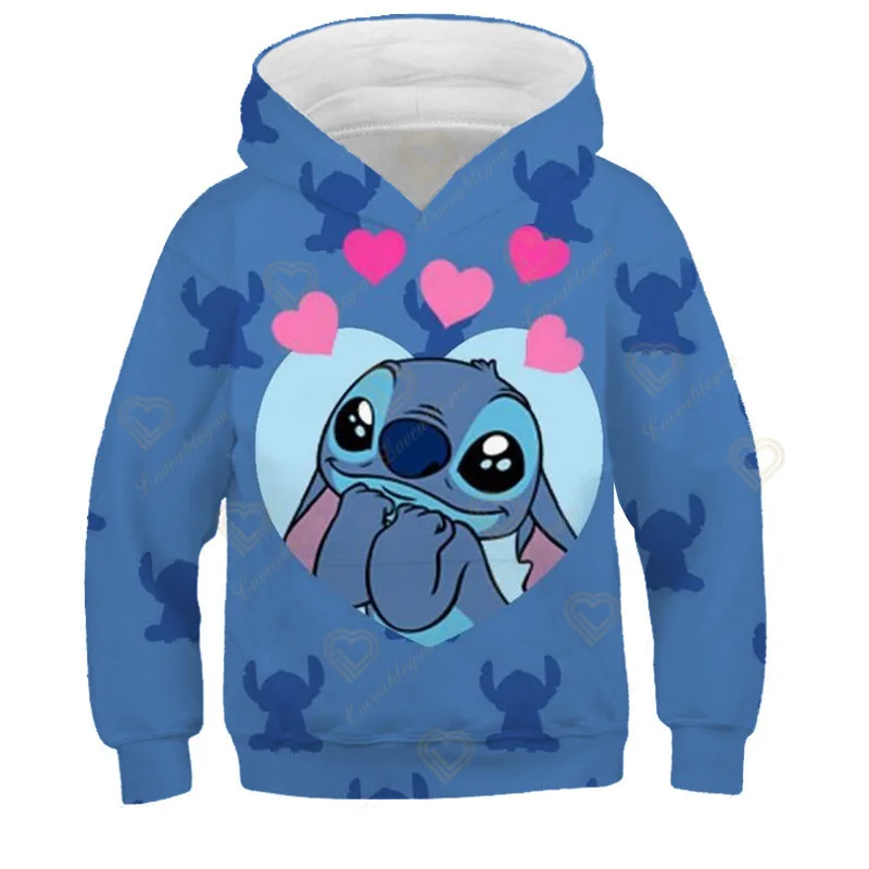 

Y2k Anime Disney Stitch Hoodie Children Cartoon Clothes Kid Girl Boy Lilo and Stitch Sweatshirt Manga Hoody Baby Casual Top