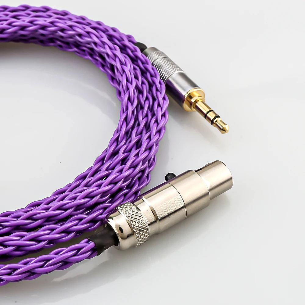 Hot Sale 8 Core Audio Headphone Upgraded cables 3.5mm stereo plug to mini XLR for AK G Q701, K240S ,K271 ,K702 ,K141 ,K171, K712