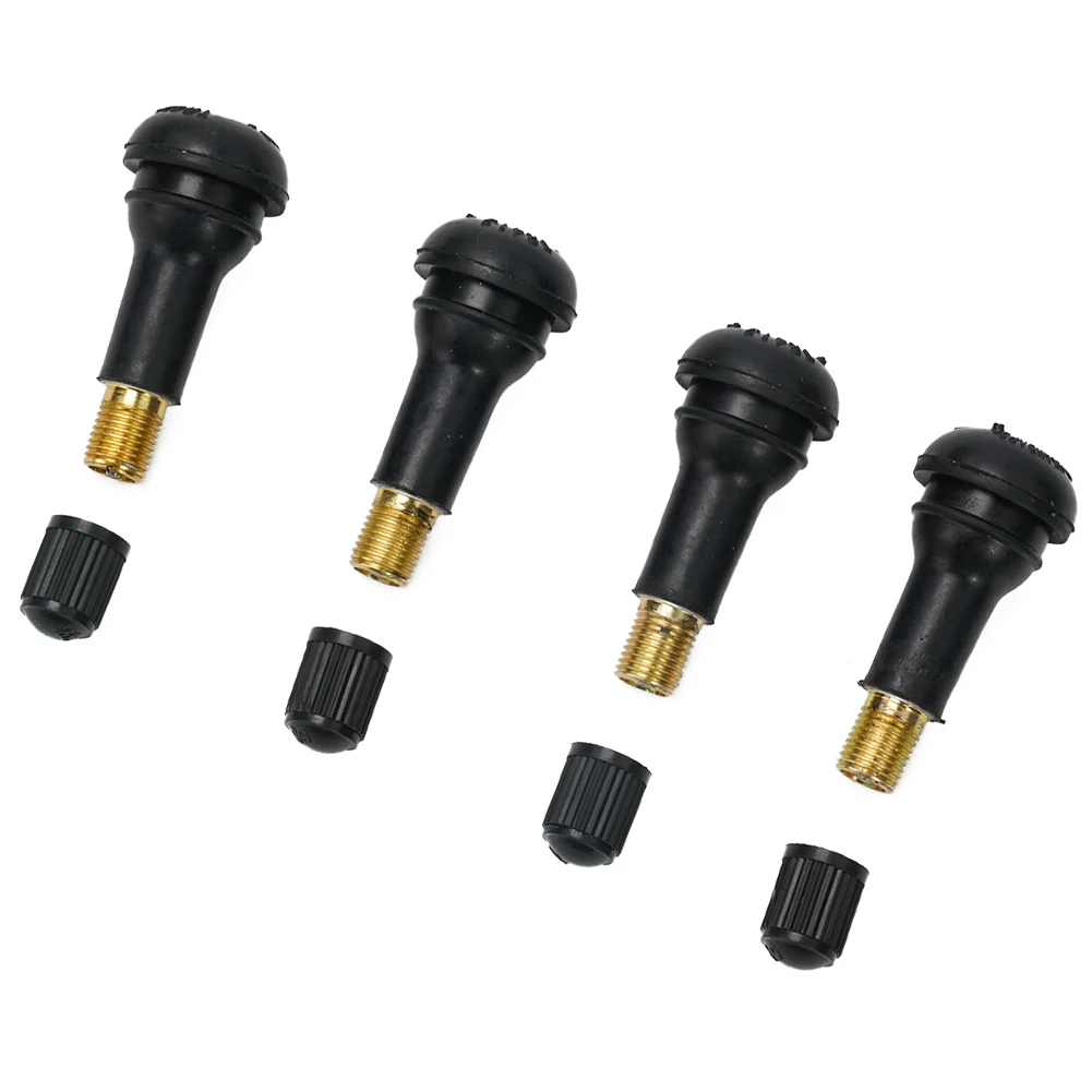 

4pcs TR412/TR413 High Quality Tire Valve Stem Universal Rubber Valve Tubeless Nozzle With Valve Core Car Accessories