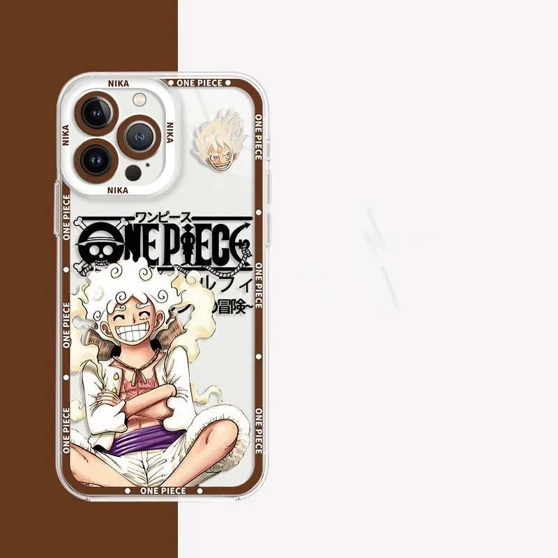 

One Piece Mobile Phone Case Luffy Zoro Chopper Lens All-Inclusive Cartoon Anime Translucency Pvc for Iphone 11 12 13 14 15Promax