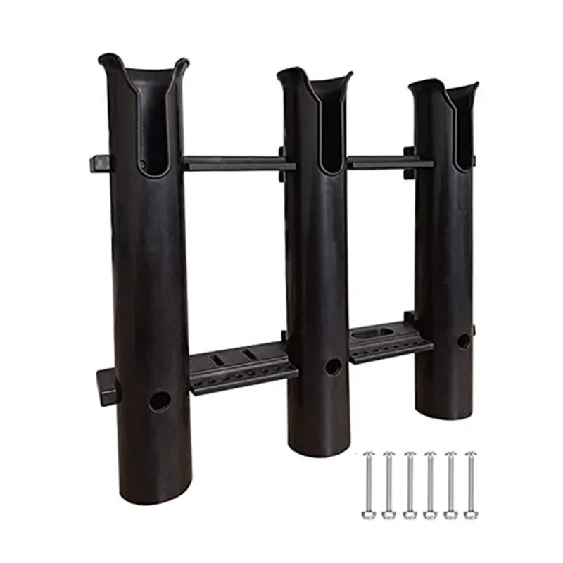 ISURE MARINE Boat Black Three Pole Side Mount Rod Holder Fishing Tool Holder Plastic three men in a boat to say nothing of the dog м jerome