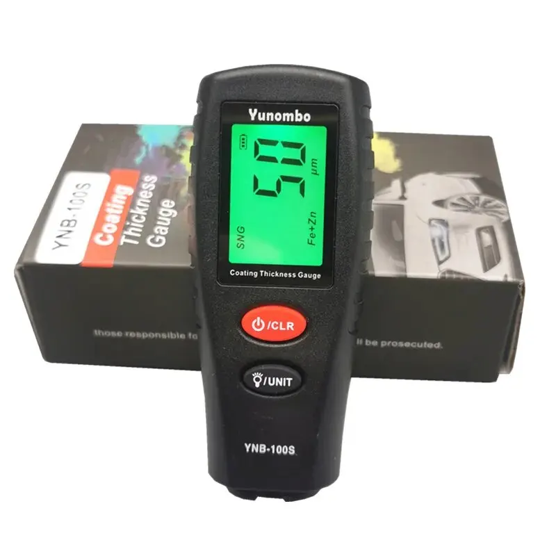 Paint Thickness Gauge Digital Backlight LCD New Version YNB-100S