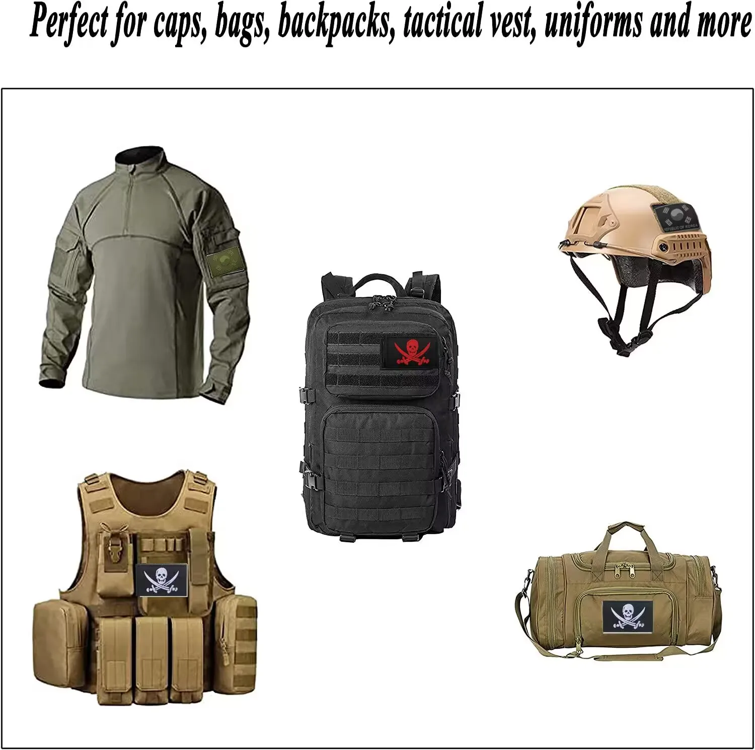 Description Picture 6 of itemNew Design Call of Duty Series Embroidered Magic Armband IR Luminous Badge Camo Bag Accessory Backpack Patches for Clothing
