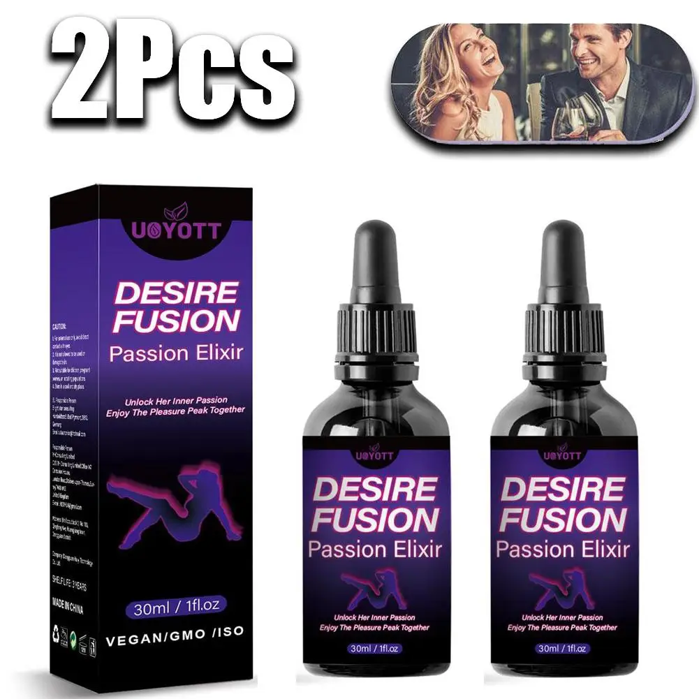 

2Pcs Desire Fusion Passion Elxir Libido Booster for Women Enhance Self-Confidence Increase Attractiveness Ignite the Love Spark