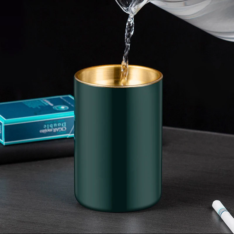 Detachable Stainless Steel Ashtray Creative Funnel Windproof Car Living Room Office Home Decor