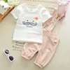 Baby Clothes Summer Girls Clothing Sets Fashion T-shirts Strap shorts 2pcs Suit Children Clothes For Bebe 1