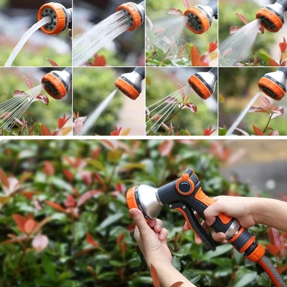 ZOMASOU 1/2Pcs Garden Hose Water Spray Gun 8 Modes Car Wash High Pressure Sprayer Watering Nozzle For Plant Lawn Yard Water Jet_voghion.com