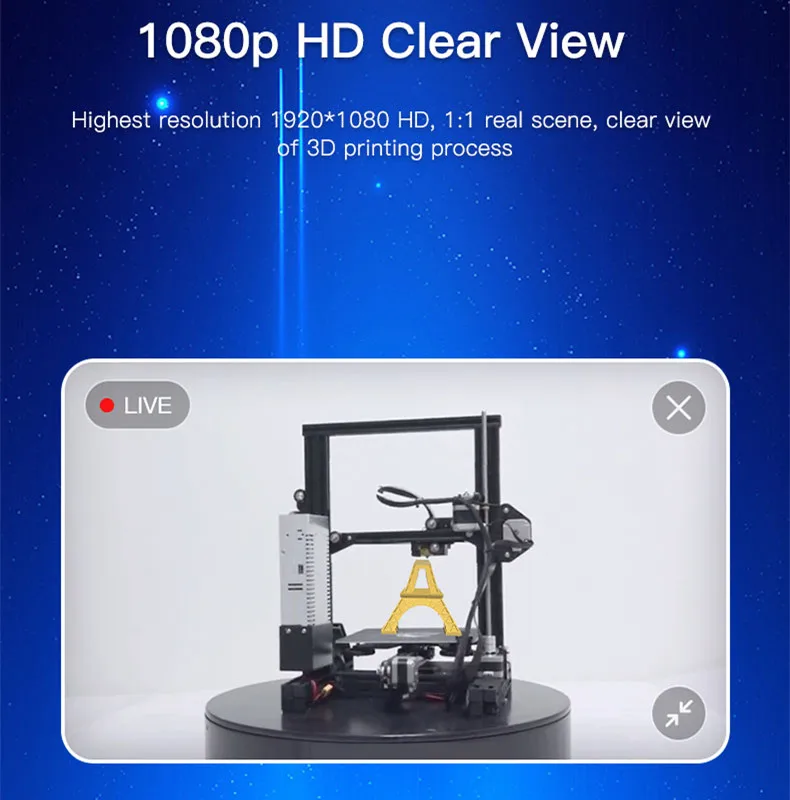 Creality 3D  ī޶ CRCC-S7, HD 1080P  ī޶,  ͸ , ǽð  3D  ǰ μ 