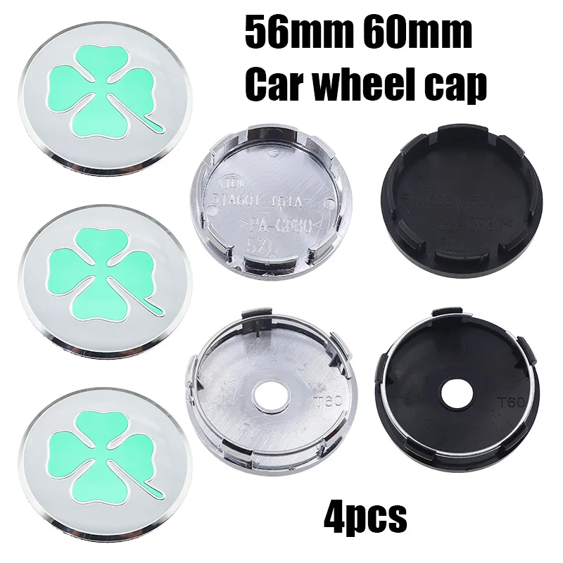 Set of 4 Alfa Romeo 3D Car Emblem Wheel Center Caps - Dust-Proof Badge Covers