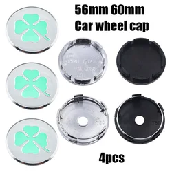 Set of 4 Alfa Romeo 3D Car Emblem Wheel Center Caps - Dust - Proof Badge Covers - 60mm silver cap (SYC white)