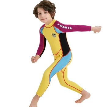 2.5mm Neoprenes,Girls Diving Suits,Children's Wetsuit,Keep Warm Long Sleeve Swimming Wear,Boys UV Protection Swimwear for Kids 1