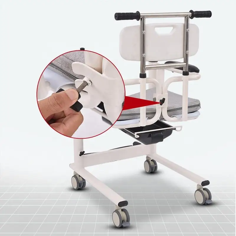 Wholesale elderly paralyzed lift  disabled transfer car with toilet patient transfer lift chair for hospital use 3