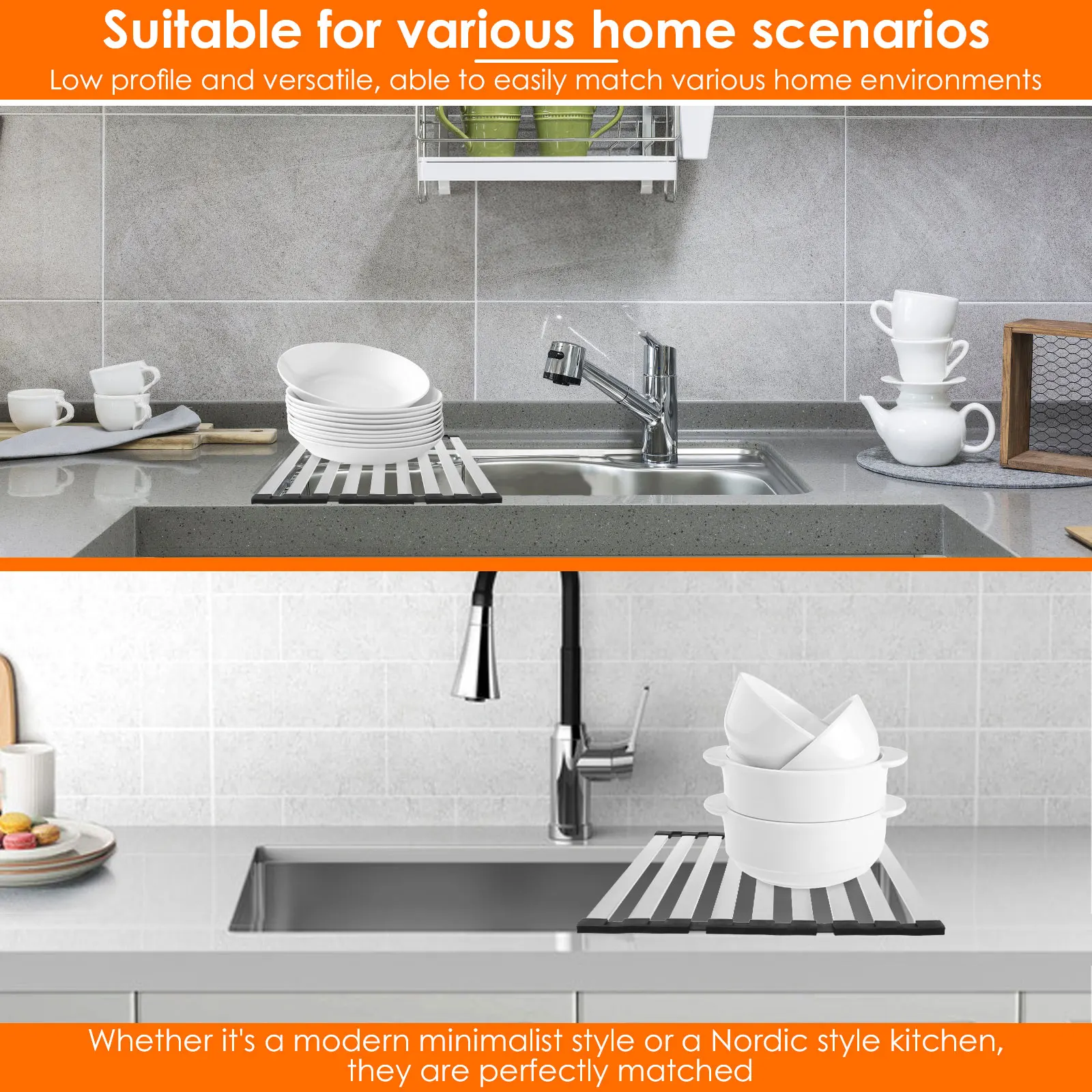 Stainless Steel Foldable Dish Drying Rack