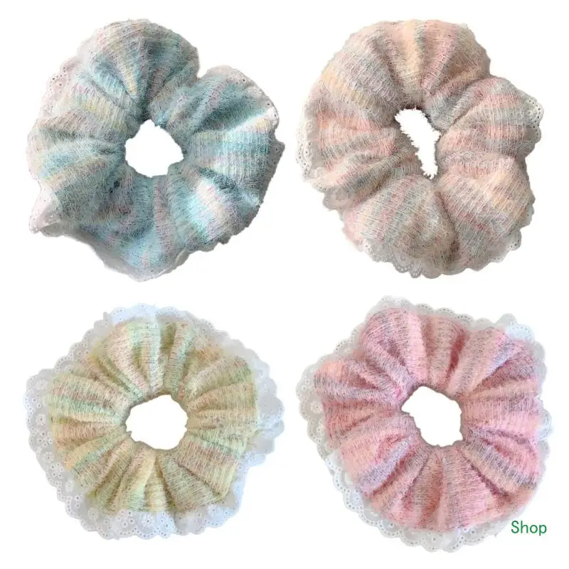 

Прямая поставка, нежная кружевная повязка для волос, эластичный держатель для хвоста, повязки на голову, резинка для волос, для