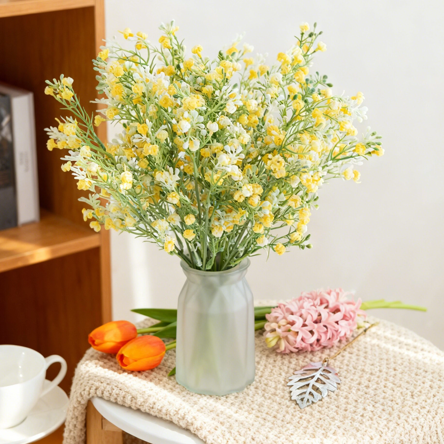 Künstliche Blumen und Pflanzen Gypsophila Bestseller Hochzeits-Brautstrauß Festival-Dekoration Vase DIY Geschenke Atmosphärisches Arrangement