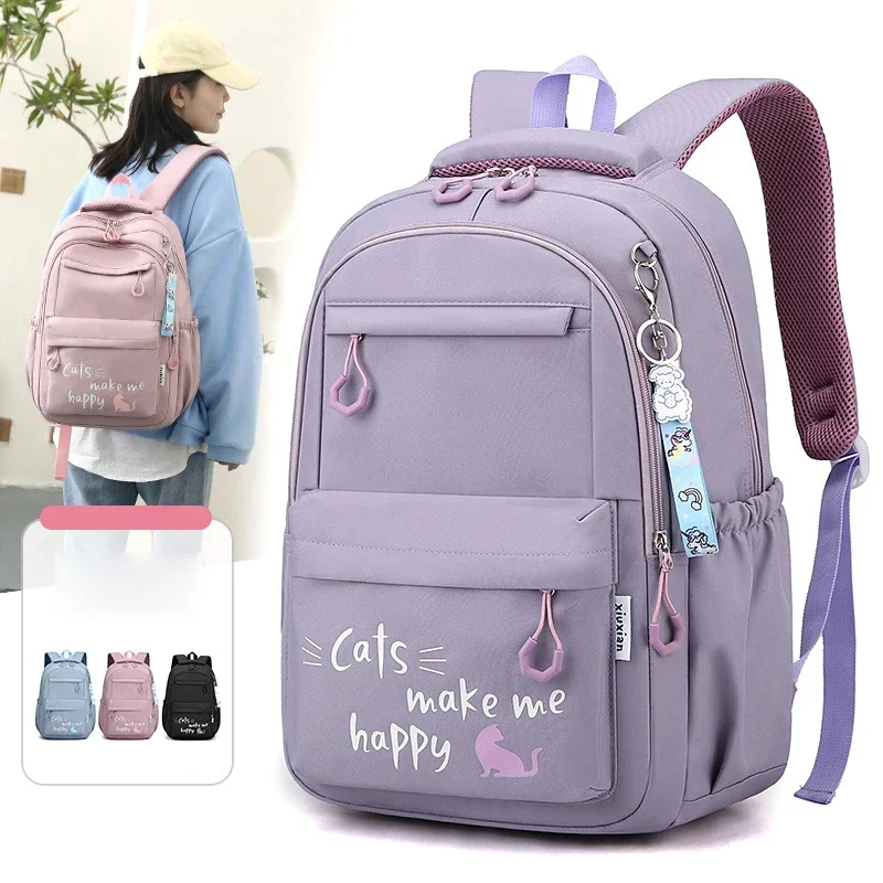 

Girls' Backpack Cute Backpacks Waterproof Youth College Student Travel Knapsack Simple Versatile Women's Travel Back