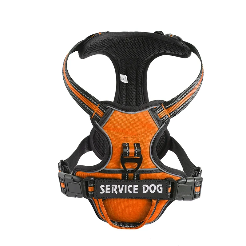 Reflective Personalized Nylon Dog Harness with Breathable Adjustable Design