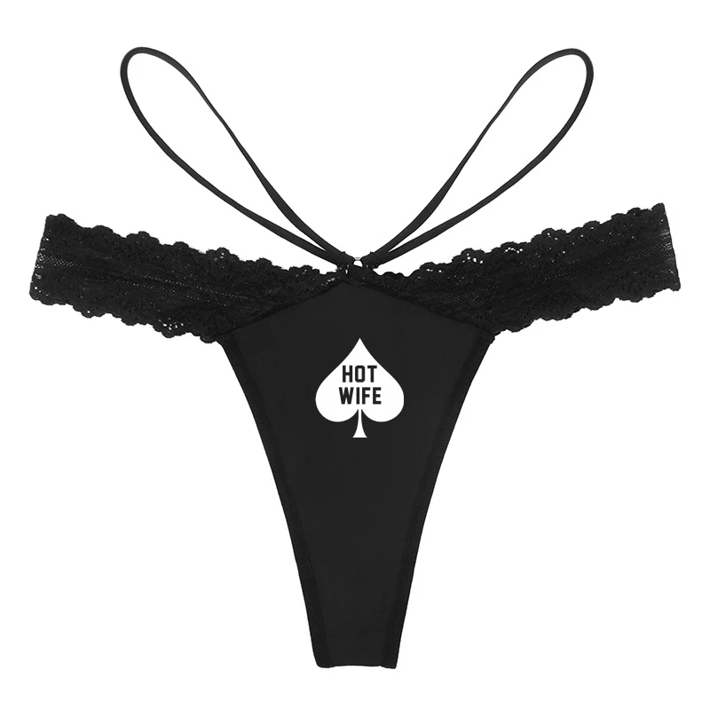 HOT WIFE Queen of Spades G String Women Sexy Lace Lingerie Temptation Naughty Underwear for Women Lingerie for Women