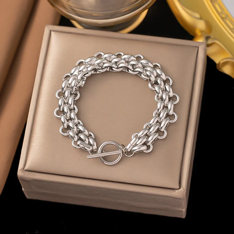 Unoaerre Bracciale Donna Bronzo Dorato Satinato Catena Rolò EXB4824 - Foto 8