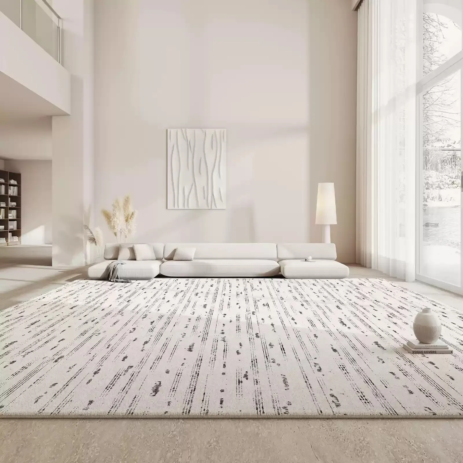 Carpet living room 2024 new cream style bedroom bedside blanket, waterproof floor mat, no wash, erasable sofa, coffee_voghion.com