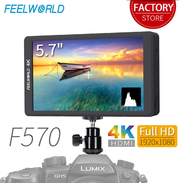 FEELWORLD F570 ビデオカメラモニター 5.7インチ フルHD