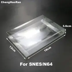 Transparent Clear Cartridge Protective Case Cover - Universal Gaming Console Protector Box (For N64 big box SNES)