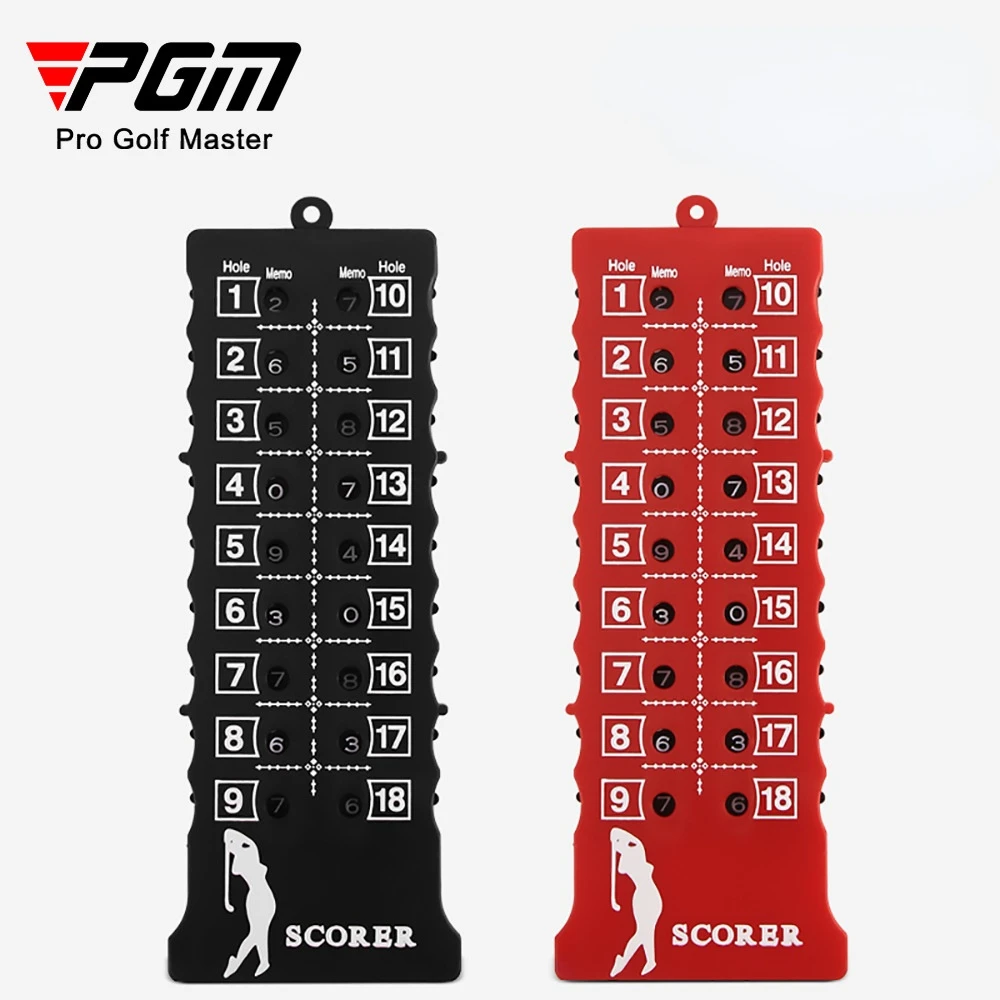 PGM 1pcs Golf Scorer Square 18 Hole Golf Supplies Accessories Black Red Random Color 15.5x6cm JFQ002 2
